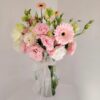 Florero de lisianthus con gerbera