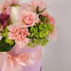 Box de rosas, minirosas y statices morados